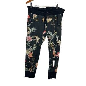 Pete And Greta Johnny Was Knit Jogger Pants Bird Print Womens Small